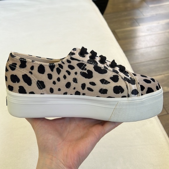 ~90s vibe~ Superga Leopard Animal Print Velvet Velour Platform Sneakers 38 - Picture 9 of 11